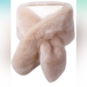 💒 KAMA BRIDAL | Women’s Faux Fur Bolero Shawl/Cover up | Cream